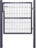 SWANEW Gartentor Zauntor 100 x 100 cm verzinktes Stahlrohr Produktbild-Vorschau 1