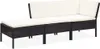 3-tlg. Garten-Lounge-Set mit Auflagen Poly Rattan Schwarz Produktbild-Vorschau 1