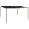 vidaXL Gartentisch 130x130x72 cm Grau Stahl und Glas Anteprima dell’immagine prodotto 5