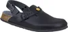 A single black Birkenstock shoe with a strap and buckle. Produktbild-Vorschau