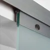Nahaufnahme Querprofil und Laufschienenblende an einer Glasschiebetür Produktbild-Vorschau