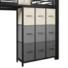 Hochbett 140x200 cm Metall Schwarz, platzsparendes Produktbild-Vorschau 11