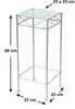 A white metal plant stand with dimensions indicated. Anteprima dell’immagine prodotto