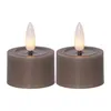 Two LED candles with a 3D flame effect are shown against a white background. Produktbild-Vorschau