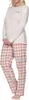 Normann Damen Schlafanzug lang Pyjama mit Flanell Produktbild-Vorschau 2