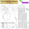 Technical data and diagrams for louvered doors. Produktbild-Vorschau