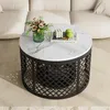 MODFU Lot de 2 tables basses rondes,table de salon avec Anteprima dell’immagine prodotto 3