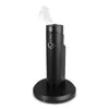 A black humidifier emitting a stream of vapor, shown against a white background. Produktbild-Vorschau