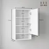 Mueble de baño HOMCOM para montaje en pared, con estantes y Vista previa de la imagen del producto 3