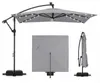 Parasol ogrodowy COSTWAY 250 cm z podstawą, oświetleniem Podgląd zdjęcia produktu 1