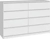 A white dresser with eight drawers is shown against a white background. Produktbild-Vorschau