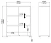 Scaffale - bianco - 89 x 113 cm - con 3 scomparti Anteprima dell’immagine prodotto 3
