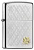 Accendino Zippo Four Leaf Clover High Polish Chrome con Anteprima dell’immagine prodotto 1