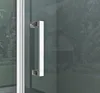 A close-up of a shower door handle with a reflection of a house and trees in the background. Produktbild-Vorschau