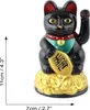 A black Maneki-neko (lucky cat) figurine is shown on a white background, holding a gold coin. Produktbild-Vorschau