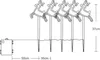 FHS International 5x Gartenstecker Rentier 24cm warmweiß Produktbild-Vorschau 4
