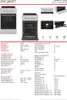 A collage of images showing an electric stove and its features, accompanied by a product specification table. Produktbild-Vorschau