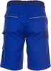 The back view of a pair of blue work shorts with multiple pockets. Produktbild-Vorschau