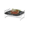 A grilled steak with rosemary on a grill rack. Podgląd zdjęcia produktu