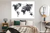 MuchoWow® Poster Weltkarte - Aquarell - Schwarz - Weiß Produktbild-Vorschau 4