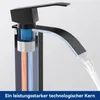 Cecipa Wasserfall Wasserhahn Bad Waschtischarmatur Matt Produktbild-Vorschau 9