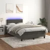vidaXL Boxspringbett mit Matratze & LED Dunkelgrau 120x200 Produktbild-Vorschau 2