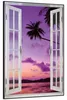 Wallario Wandbild mit Fenster-Illusion: Sonnenuntergang Produktbild-Vorschau 2