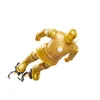 A gold-colored action figure of Iron Man in a dynamic pose, appearing to be in flight. Produktbild-Vorschau