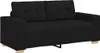 vidaXL Divano a due posti Nero 180x77x82 cm Tessuto Anteprima dell’immagine prodotto 1