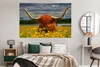 MuchoWow® Poster Schottisches Hochlandrind - Tiere - Blumen Produktbild-Vorschau 4