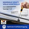 A hand is using a screwdriver to fasten a part of a structure, with text overlays highlighting product features. Anteprima dell’immagine prodotto