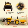 Dětské elektrické rypadlo AIYAPLAY 12 V s přívěsem, Náhled obrázku produktu 3