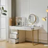 Eleganter Schminktisch-Set mit LED Spiegel, Glasplatte, Produktbild-Vorschau 9