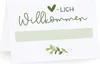Platzkarten "Herzlich Willkommen" Greenery – 25 Stück Produktbild-Vorschau 1