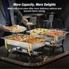 Warmounts Rechteckige Gold Chafing Dishes Buffet Set 2er, Produktbild-Vorschau 3