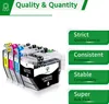 A set of printer ink cartridges with marketing text on the right side. Produktbild-Vorschau