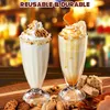 2 Stück Eisbecher Glas, 360ml Wiederverwendbar Produktbild-Vorschau 3