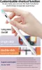 A hand holding a stylus pen, with text and graphics explaining its features. Náhled obrázku produktu