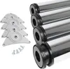 4er Set Tischbeine Chrom glänzend ø 80mm Höhe 870mm Produktbild-Vorschau 1