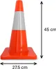 Leitkegel Verkehrskegel CARTREND 45cm Orange mit Produktbild-Vorschau 2