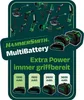 Collage of various power tools and batteries with text overlays. Produktbild-Vorschau