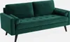 A green sofa on a white background. Produktbild-Vorschau