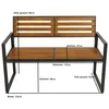 A diagram of a garden bench with dimensions labeled. Produktbild-Vorschau