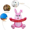 5FT  aufblasbarer Osterhase mit Banner, aufblasbare Produktbild-Vorschau 4