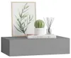 vidaXL Nástenná polica so zásuvkou Sivá 40x23,5x10 cm MDF Náhľad obrázku produktu 4