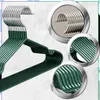 Lot de 10 cintres en métal pour armoire, crochet vert, noir Voir les images du produit 2