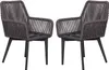 2er Set Diningsessel Marbella Rope - Aluminium Gestell grau Produktbild-Vorschau 2