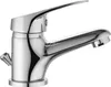 A chrome-finished single-lever faucet for a washbasin, presented against a plain white background. Produktbild-Vorschau