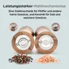 Salz und Pfeffermühle Holz Akazien - 22 cm - Manuelle Produktbild-Vorschau 2