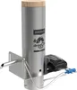 A stainless steel smoker generator with a wooden lid and an attached electric pump. Produktbild-Vorschau